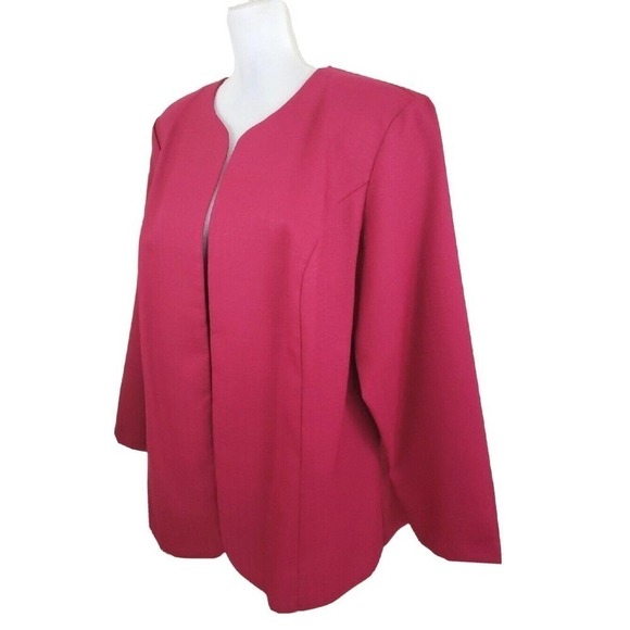 Vintage BFA ~Woman Plus Size 20W~ Raspberry Skirt/Blazer2 Pc. Suit Unlined. - Picture 6 of 16